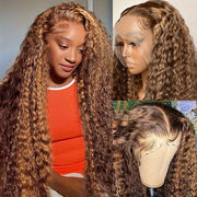 13x6 Hd Lace Wig Highlight Wig Human Hair blonde Lace Front Wig Deep Wave Frontal Wig 13x4 Brazilian Curly wigs For Women