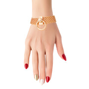 Gold Mesh Toggle Knocker Bracelet