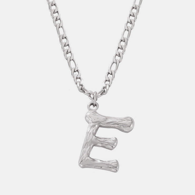 Titanium Steel Letter Pendant Necklace