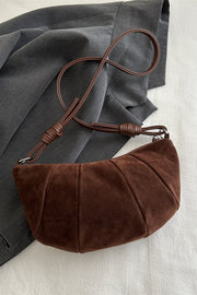 Suede Croissant Shape Shoulder Bag