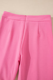 Sachet Pink High Waist Central Seam Flared Pants