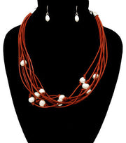 Cord Layered Necklace Set