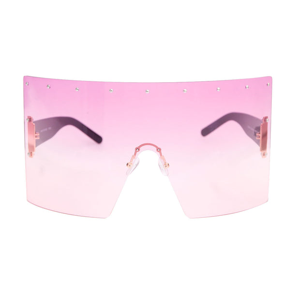 Purple Flat Top Shield Sunglasses