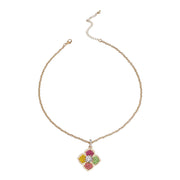 Multi-Color Magic: Flower Necklace