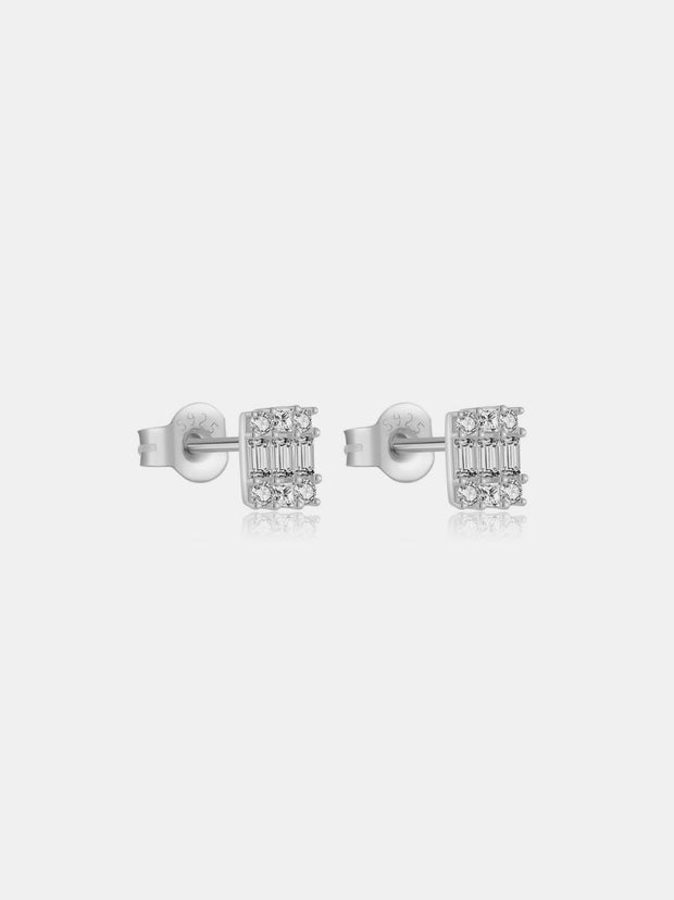 925 Sterling Silver Zircon Stud Earrings