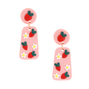 Ultra Cute Pink Strawberry Earrings