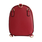 Wine Red Flower Mini Backpack