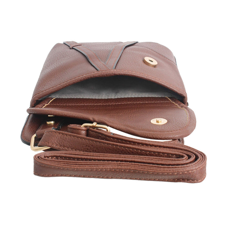 Dark Brown Saddle Crossbody Bag