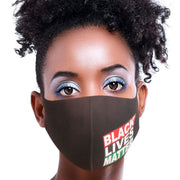 Multi Color Print BLACK LIVES MATTER Mask