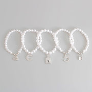 White Pearl Silver No. 5 Boutique Bracelets