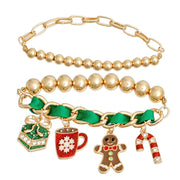 Green Xmas Cocoa Bracelets