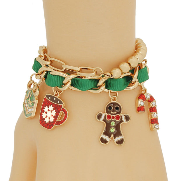 Green Xmas Cocoa Bracelets