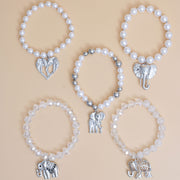 Mixed Silver Bead Elephant Bracelets