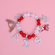 DST Bracelet Red Bead Delta Charm Bracelet for Women