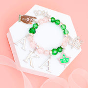 AKA Pink Green Bead AKA SKEE WEE Bracelet