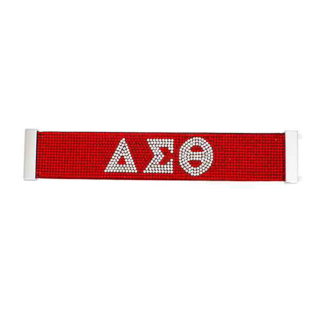 DST Sorority Red Rhinestone Magnetic Bracelet