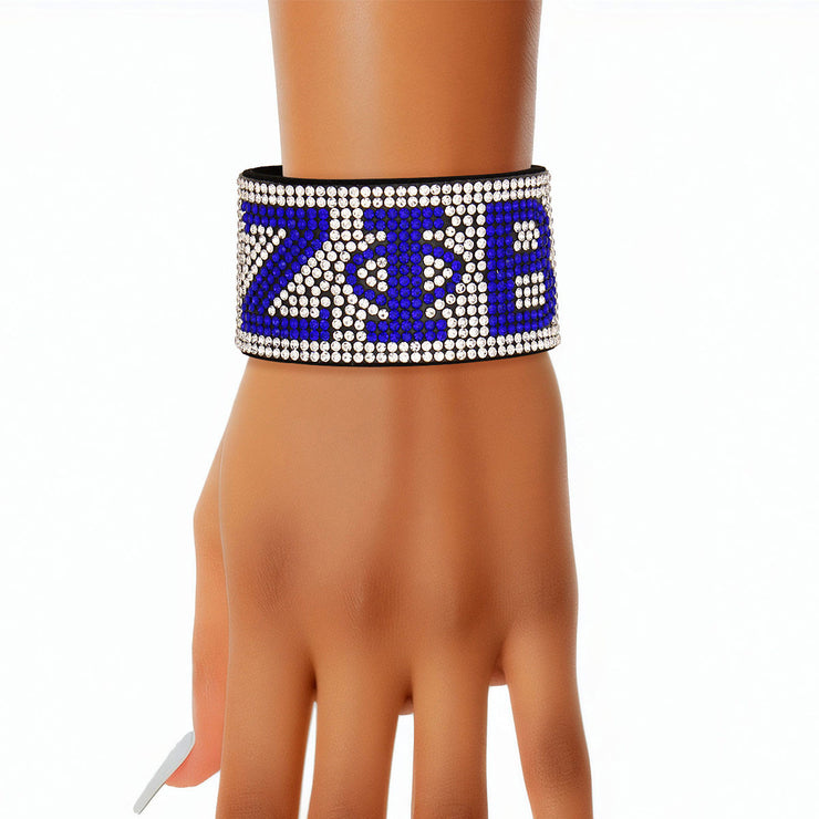 ZPB Sorority Clear Rhinestone Magnetic Bracelet