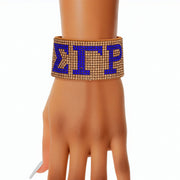 SGRHO Sorority Gold Rhinestone Magnetic Bracelet