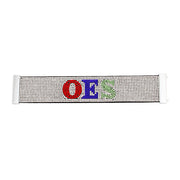 OES Sorority Clear Rhinestone Magnetic Bracelet