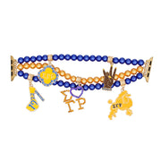 SGRHO Sorority Gold Blue Pearl Watch Band Women