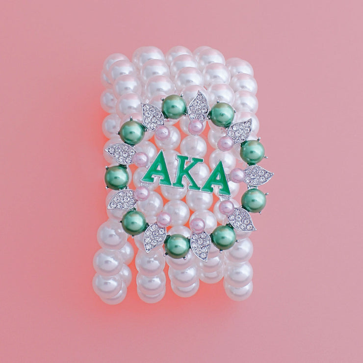 AKA Bracelet White Pearl AKA 5 Strand