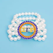 Pearl Bracelet Sigma Gamma Blue Gold for Women