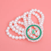 AKA Pearl Bracelet Alpha Kappa Pink Green