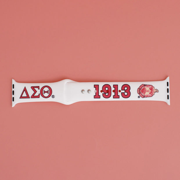 DST Sorority White Red 1913 Watch Band Strap Women