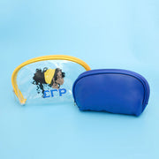 SGRHO Sorority Blue Yellow Cosmetic Pouch Set