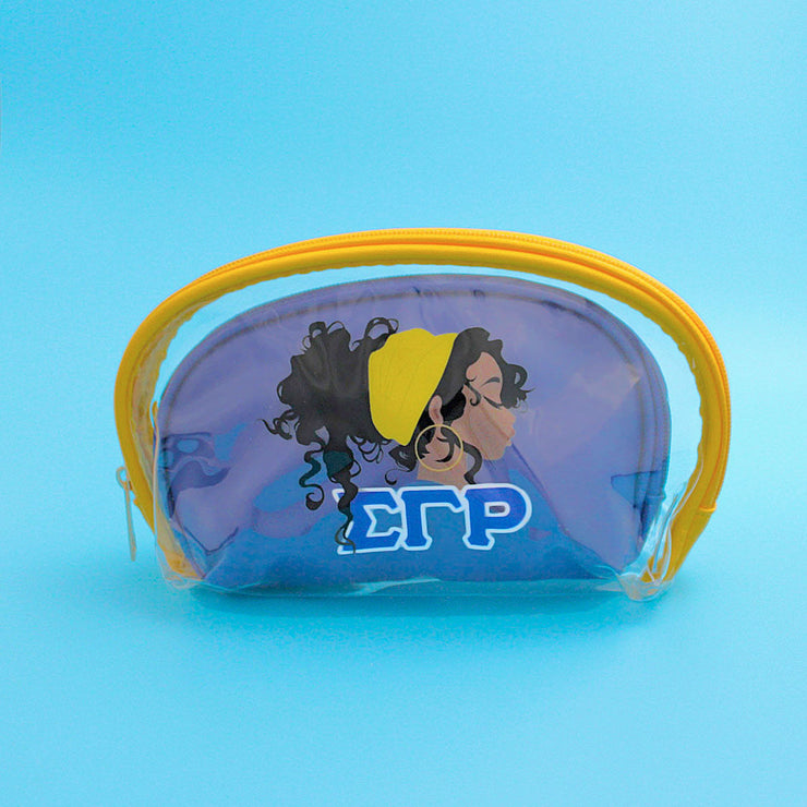 SGRHO Sorority Blue Yellow Cosmetic Pouch Set