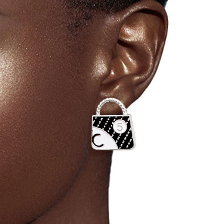 Chic Trio: Designer-Inspired Silver Earring Set