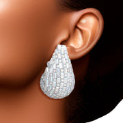 Studs Aurbo Embellished Teardrop Earrings