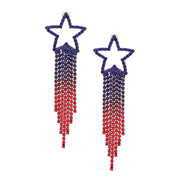 Fringe Earrings Star USA Bling for Women