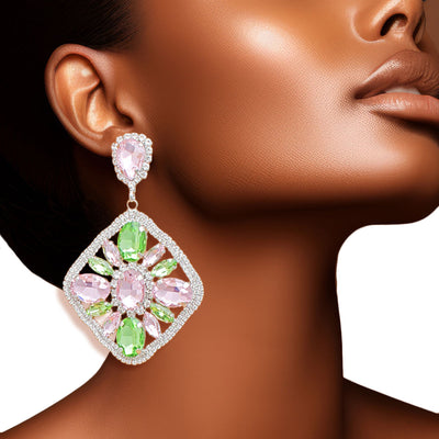 AKA Light Pink Green Crystal Diamond