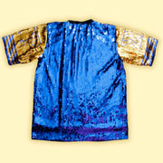 SGRHO Sorority Blue and Gold Sequin Jersey Shirt