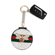 Keychain Italian Luxe Bling Bee Compact Mirror