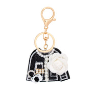 Keychain Black French Luxe Sweater Handbag Clip