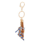 Keychain Sigma Sorority Blue Gold Heel for Women