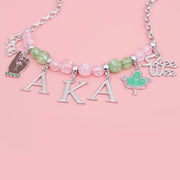 AKA Necklace Pink Green AKA Skee Wee Charms