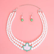 AKA Pearl Necklace Pink Ivy Set