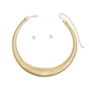 Choker Gold Spring Coil Necklace for Women