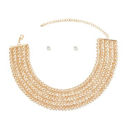 Chainmail Choker Gold Wide Necklace for Women