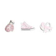 Silver Sneaker Ribbon Brooch Set