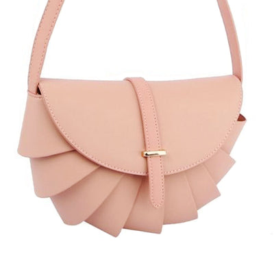 Blush Pleated Semicircle Crossbody