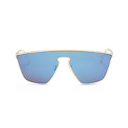 Blue Futuristic Flat Lens Sunglasses