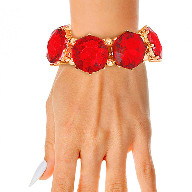 Red Round Crystal Bracelet