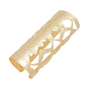 Cuff Textured Gold Cutout Long Armor Bracelet