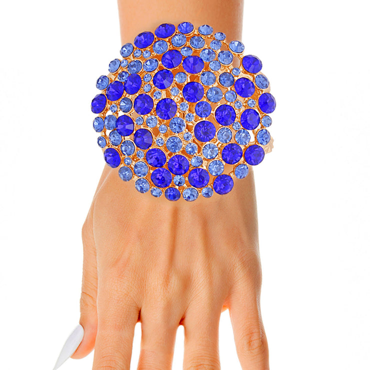 Blue Stone Dome Cluster Cuff