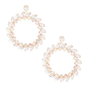 XL Gold Crystal Wreath Earrings