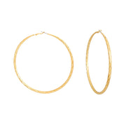 Hoops Large Gold Angled Cut Earrings for Women